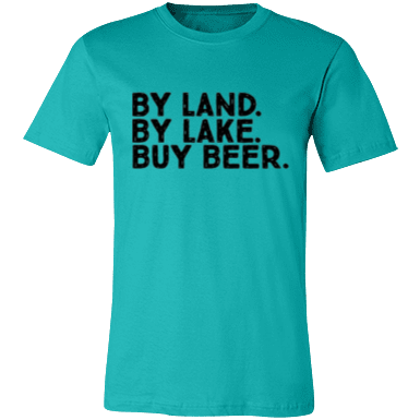 Land, Lake, Beer Short Sleeve T-Shirt
