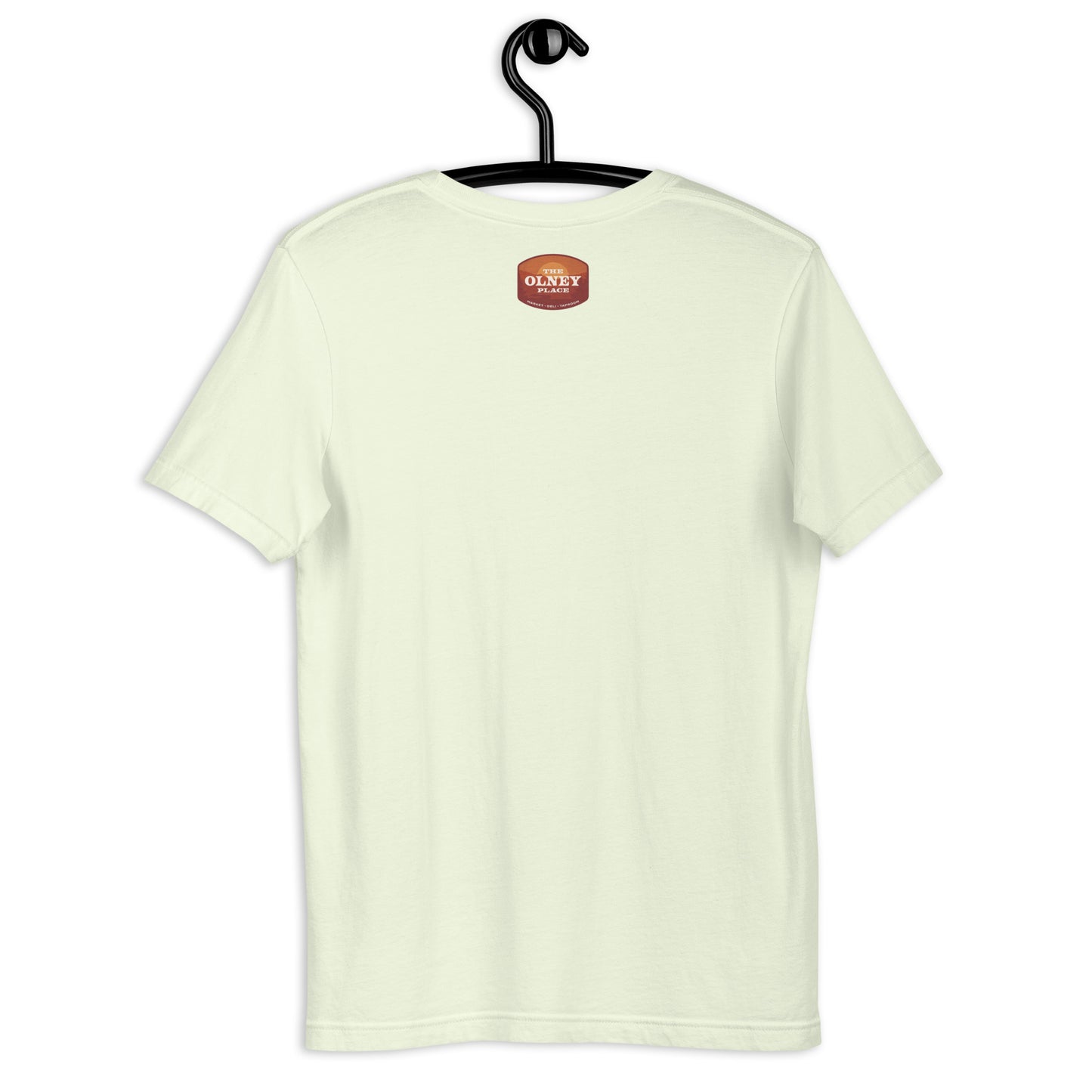 Olney place Basic tee Heather Prism Ice Blue print