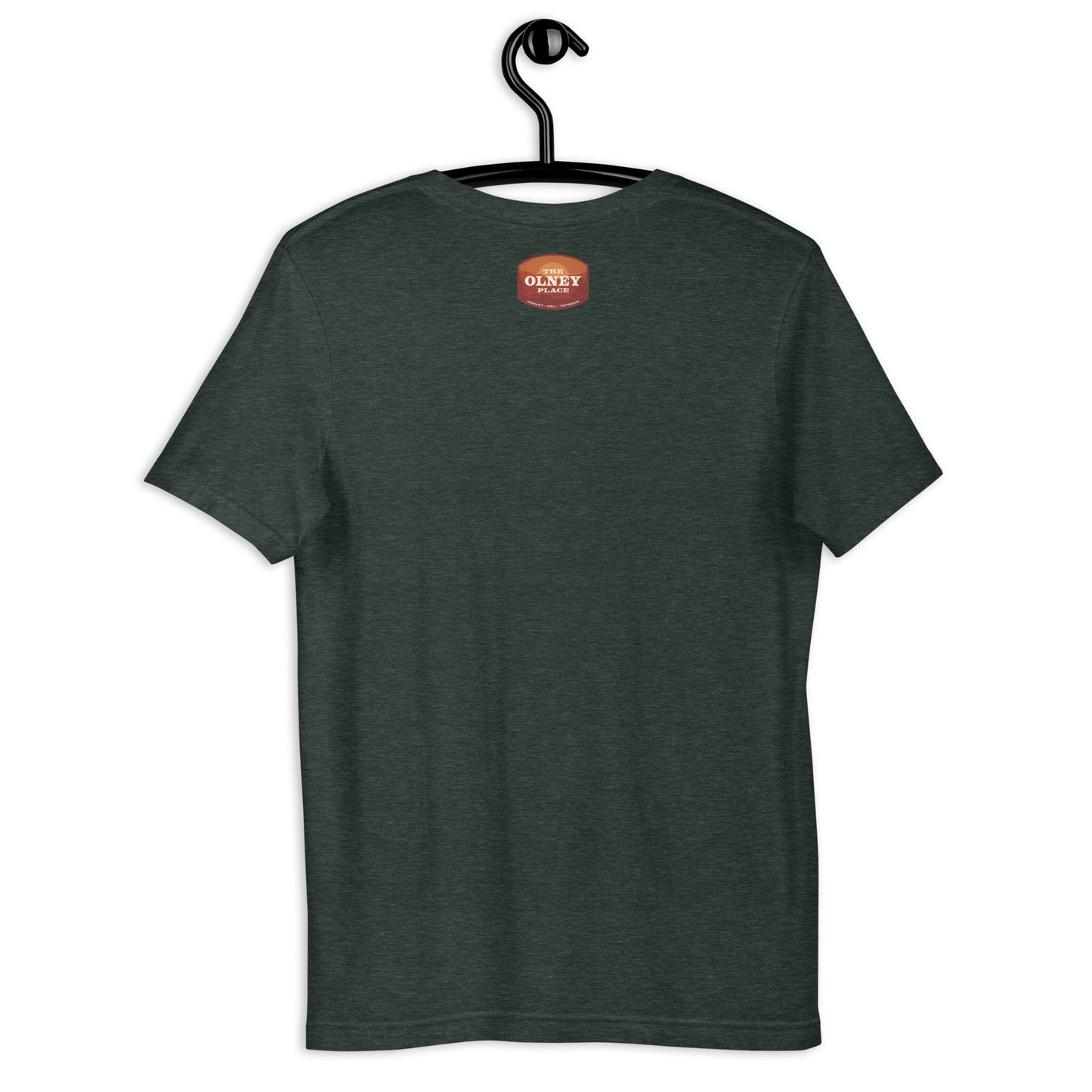 Olney place Basic tee Heather Prism Ice Blue print