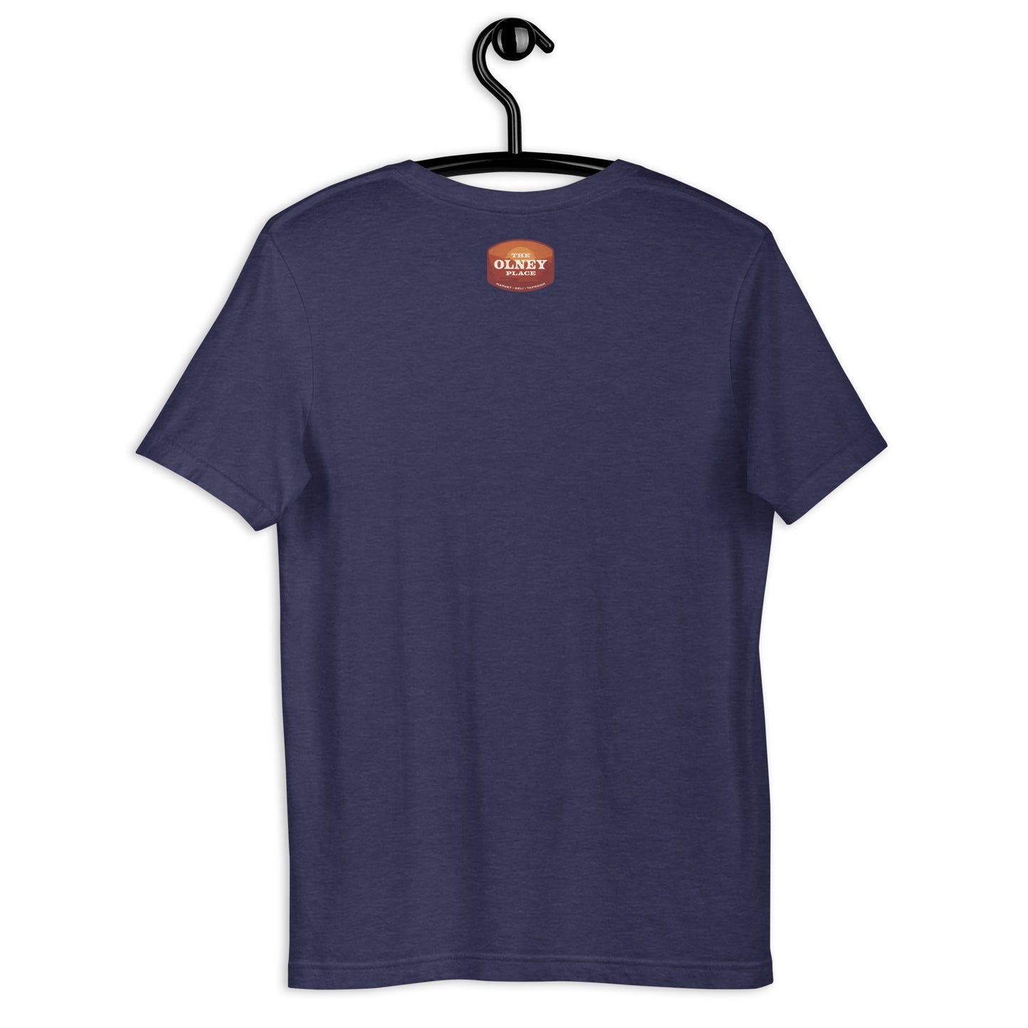 Olney place Basic tee Heather Prism Ice Blue print