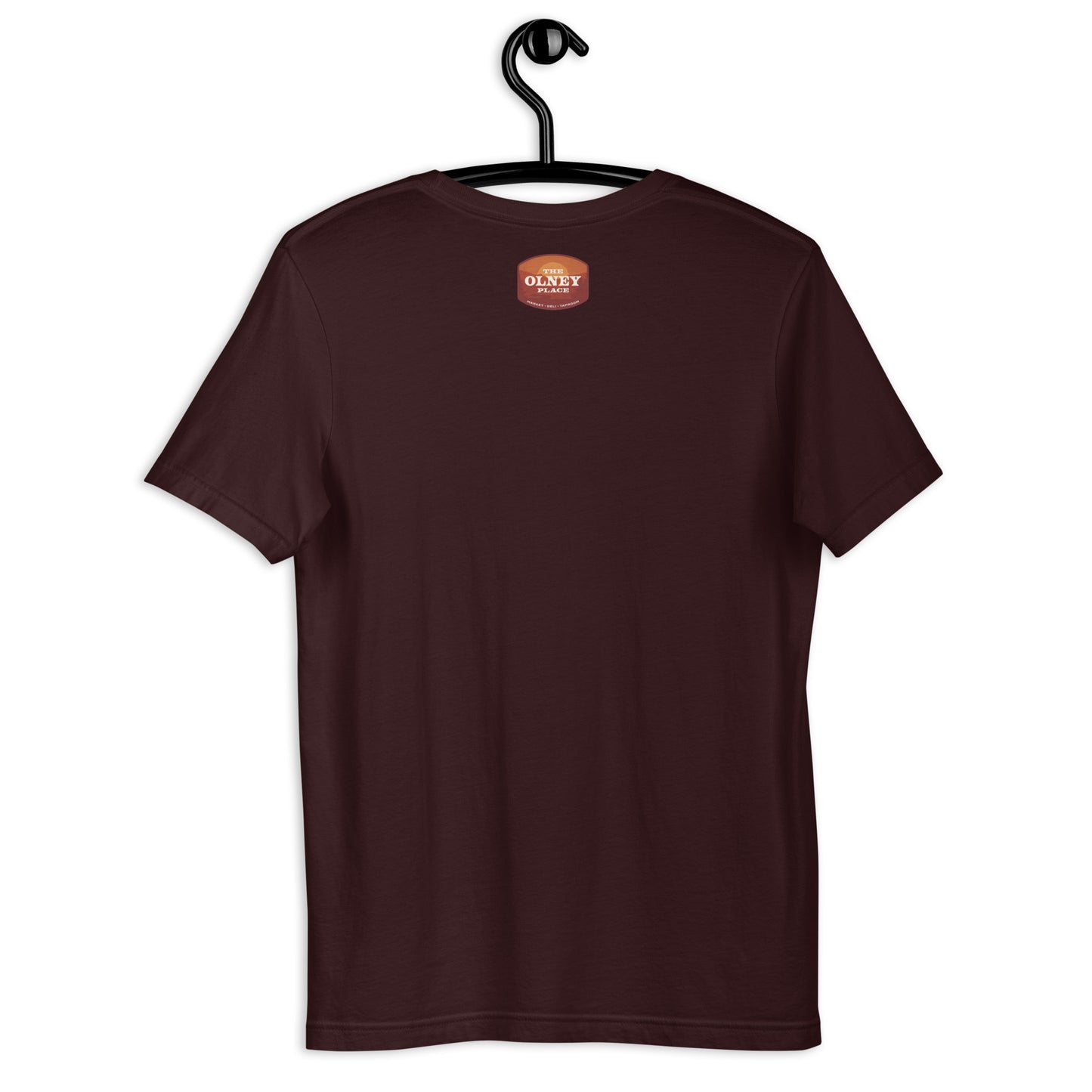 Olney place Basic tee Heather Prism Ice Blue print
