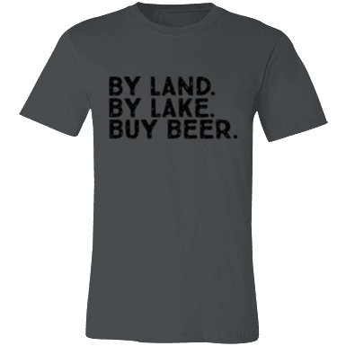 Land, Lake, Beer Short Sleeve T-Shirt