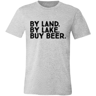 Land, Lake, Beer Short Sleeve T-Shirt
