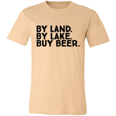 Land, Lake, Beer Short Sleeve T-Shirt