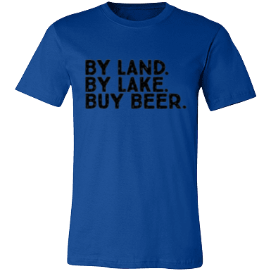 Land, Lake, Beer Short Sleeve T-Shirt