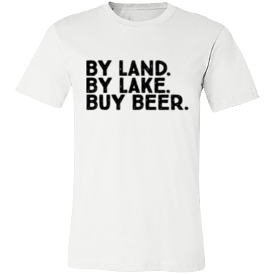 Land, Lake, Beer Short Sleeve T-Shirt
