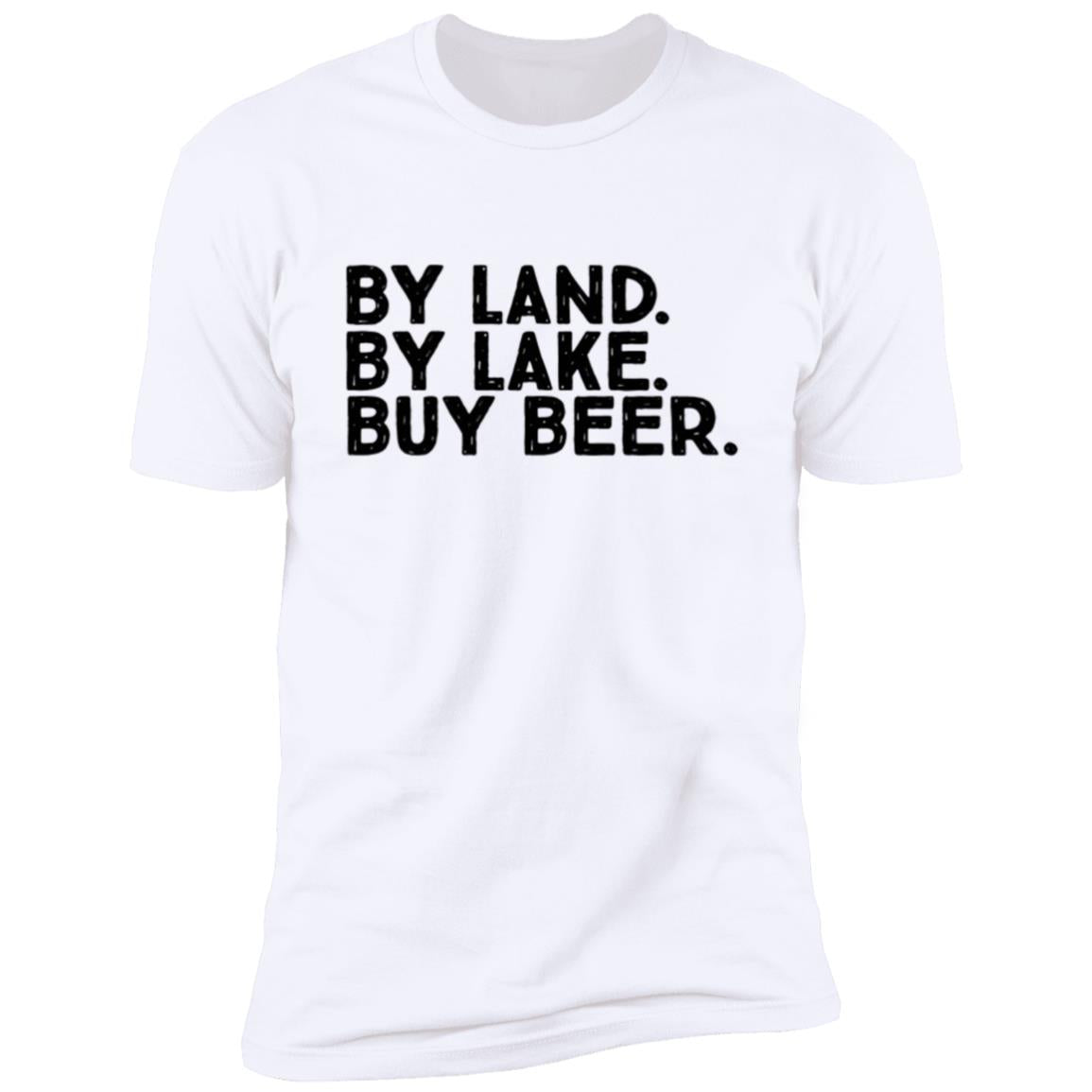 Land, Lake, Beer Short Sleeve T-Shirt
