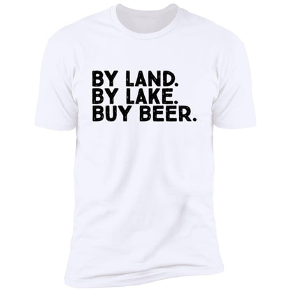 Land, Lake, Beer Short Sleeve T-Shirt