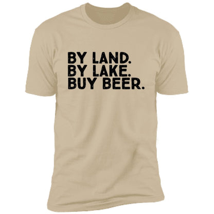 Land, Lake, Beer Short Sleeve T-Shirt