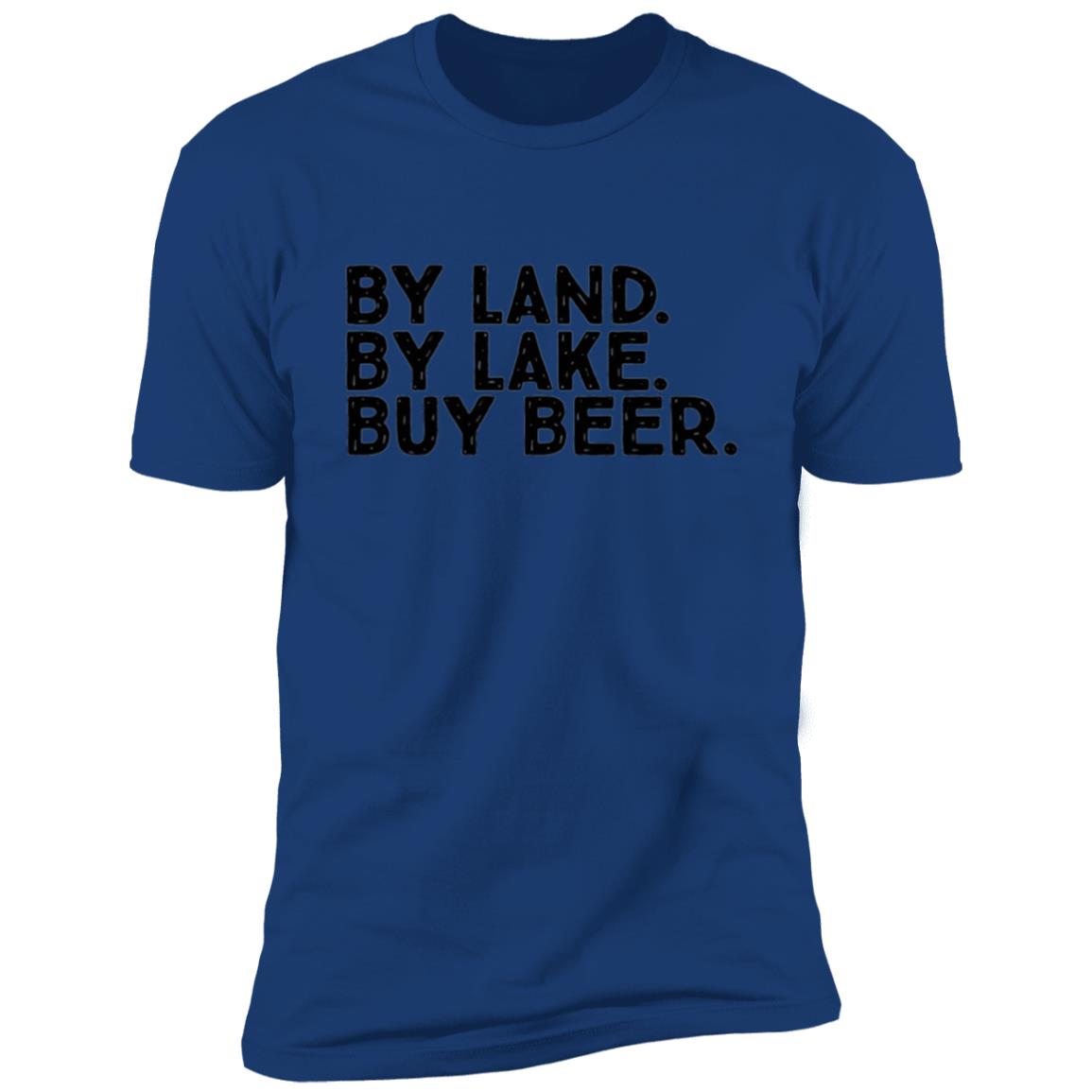 Land, Lake, Beer Short Sleeve T-Shirt