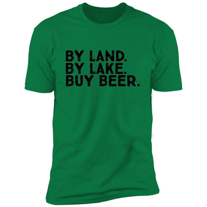 Land, Lake, Beer Short Sleeve T-Shirt