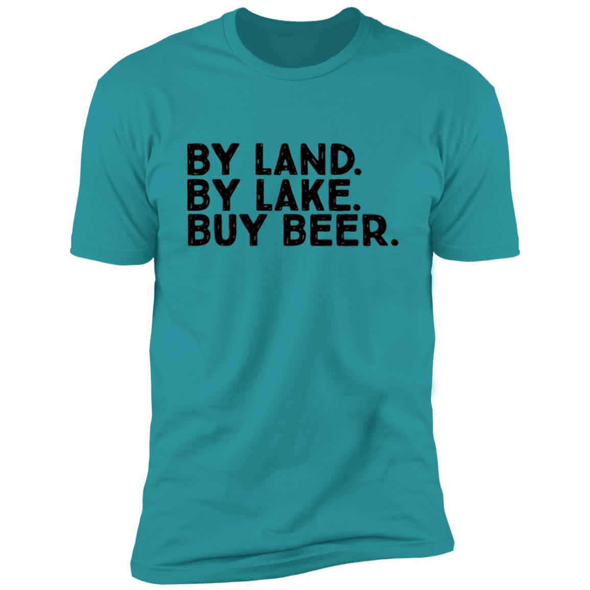 Land, Lake, Beer Short Sleeve T-Shirt