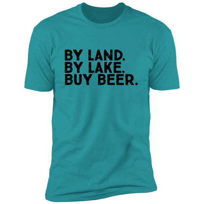 Land, Lake, Beer Short Sleeve T-Shirt