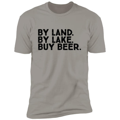 Land, Lake, Beer Short Sleeve T-Shirt