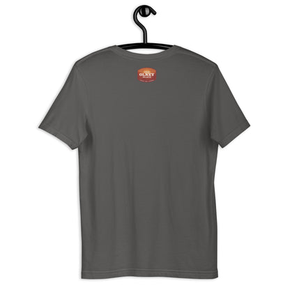 Olney place Basic tee Heather Prism Ice Blue print