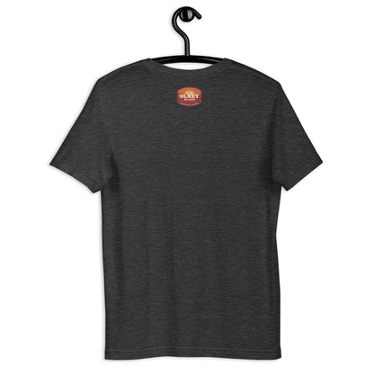 Olney place Basic tee Heather Prism Ice Blue print