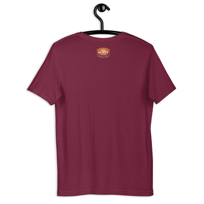Olney place Basic tee Heather Prism Ice Blue print