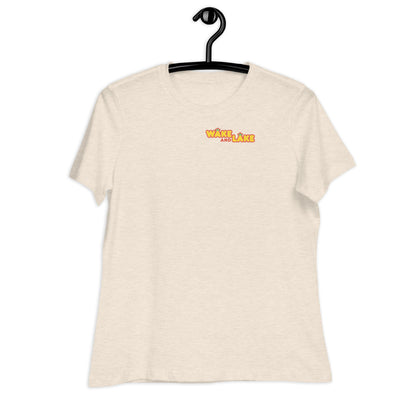 Wake and Lake Women's T-Shirt Black Print