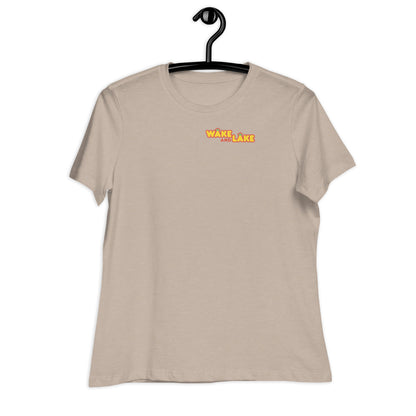 Wake and Lake Women's T-Shirt Black Print